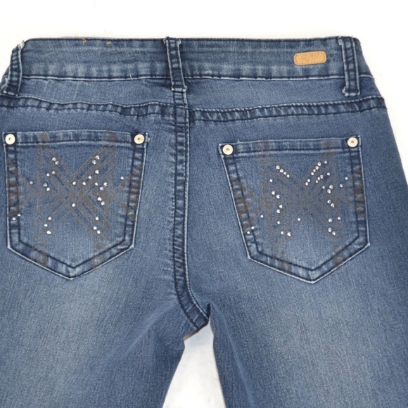 Red Camel Juniors Low Rise Skinny Blue Jeans, Stretch Dark Wash Denim Size 7 - Picture 8 of 8